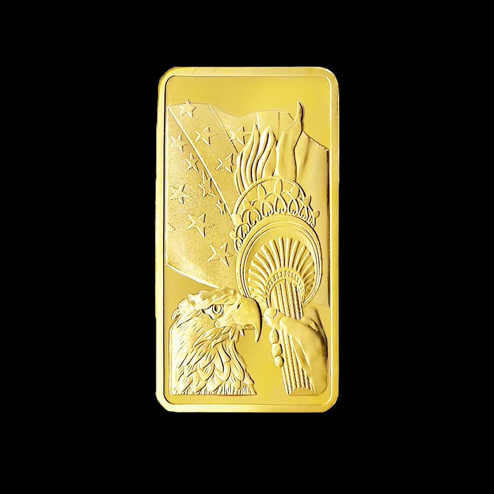 USA Eagle Statue of Liberty 1 ounce Gold Bar