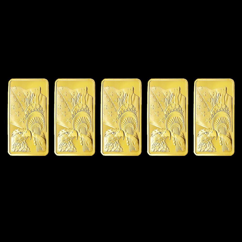 USA Eagle Statue of Liberty 1 ounce Gold Bar