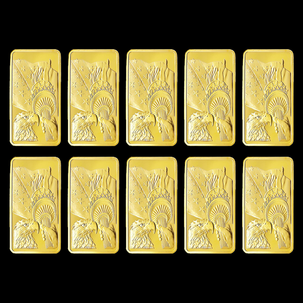 USA Eagle Statue of Liberty 1 ounce Gold Bar