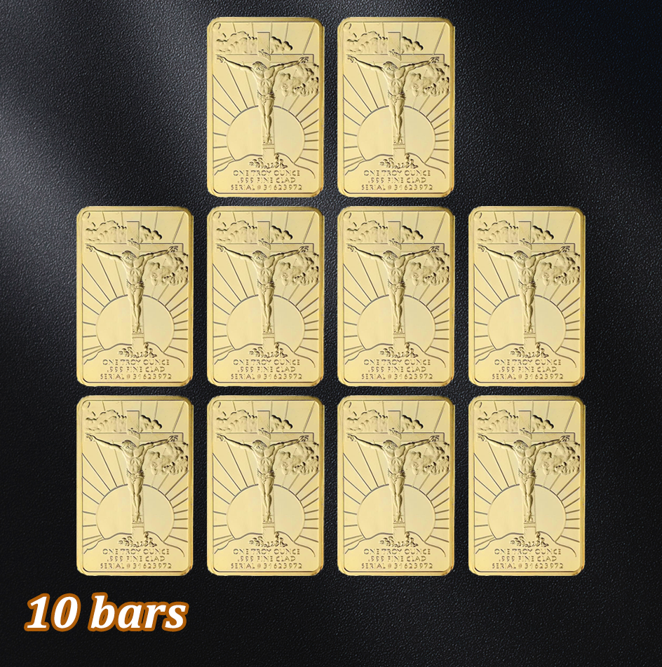 1 Troy Ounce Religious Themed Gold Clad Bar