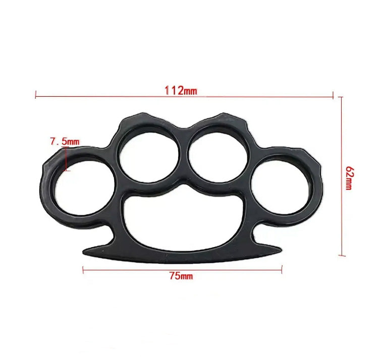 Four-finger Black Brass Knuckles