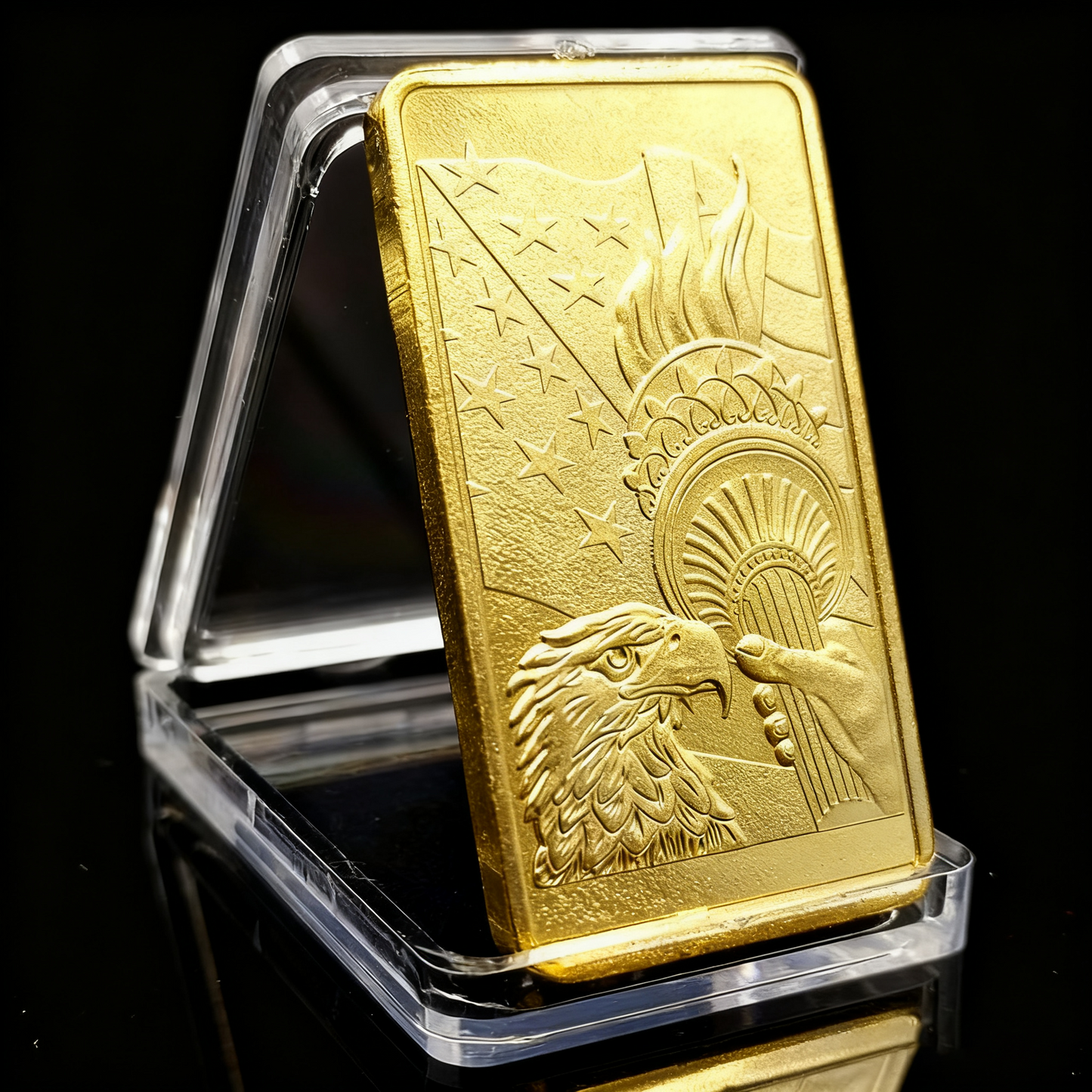 USA Eagle Statue of Liberty 1 ounce Gold Bar