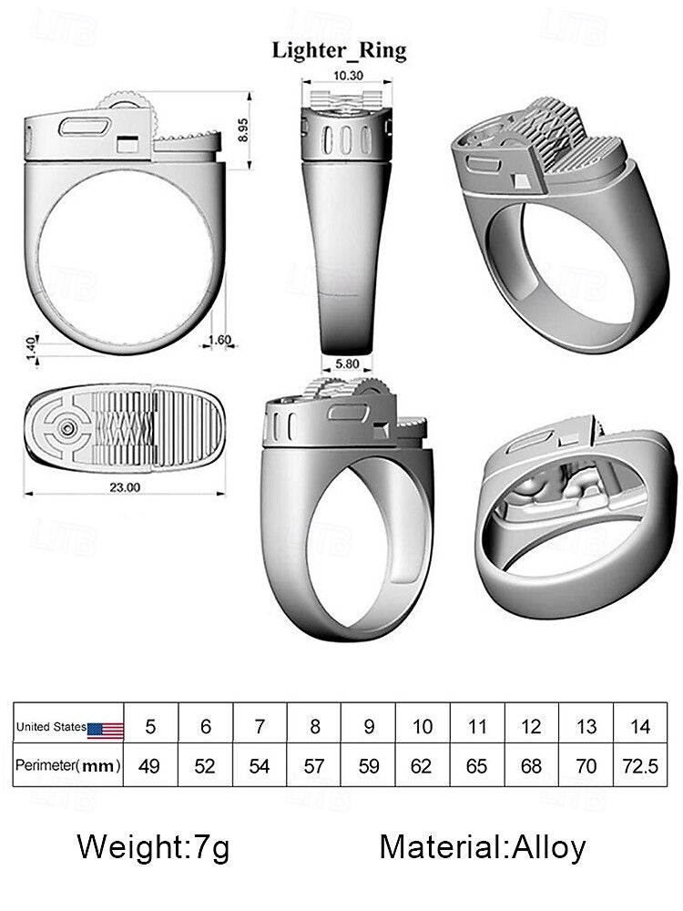 Fashionable And Creative Lighter Ring
