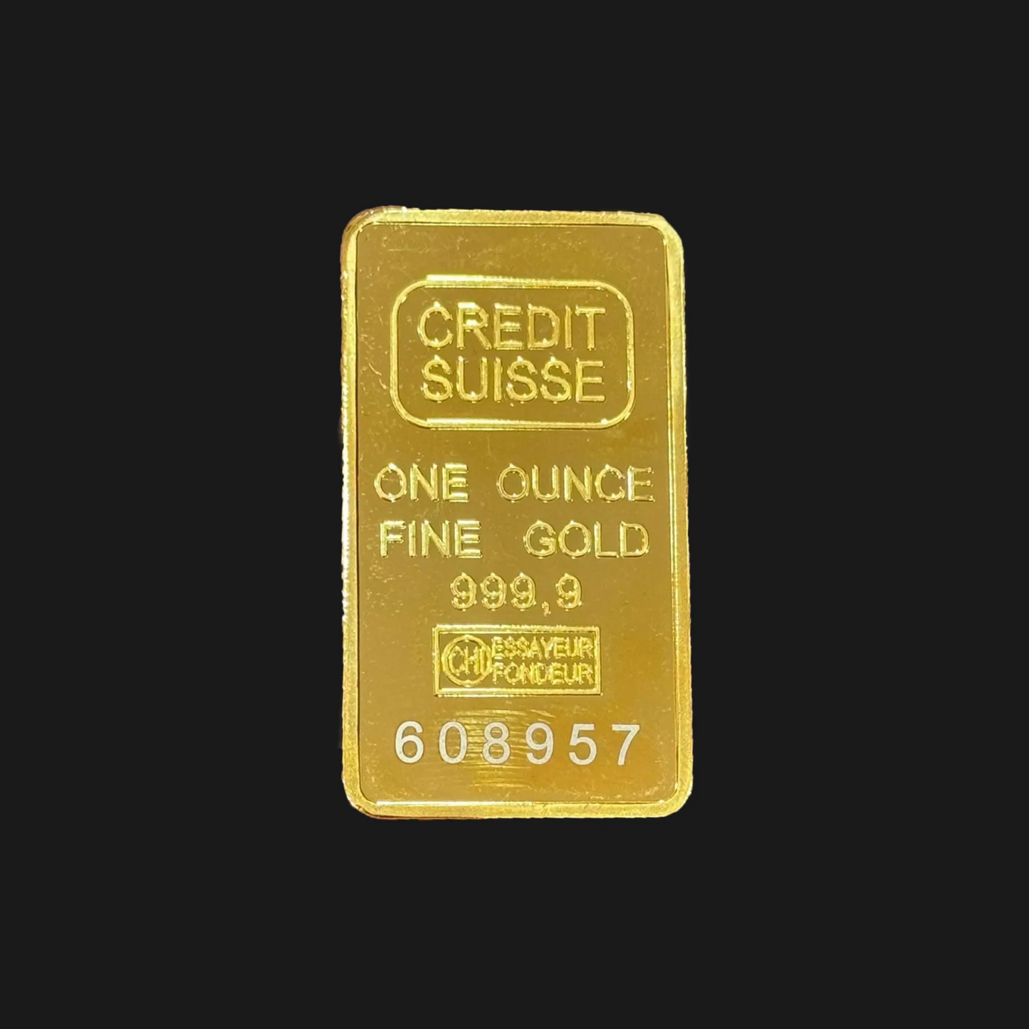 Credit Suisse Gold Bar - Unique serial number