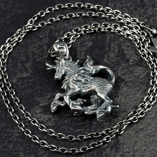 Silver Qilin Pendant