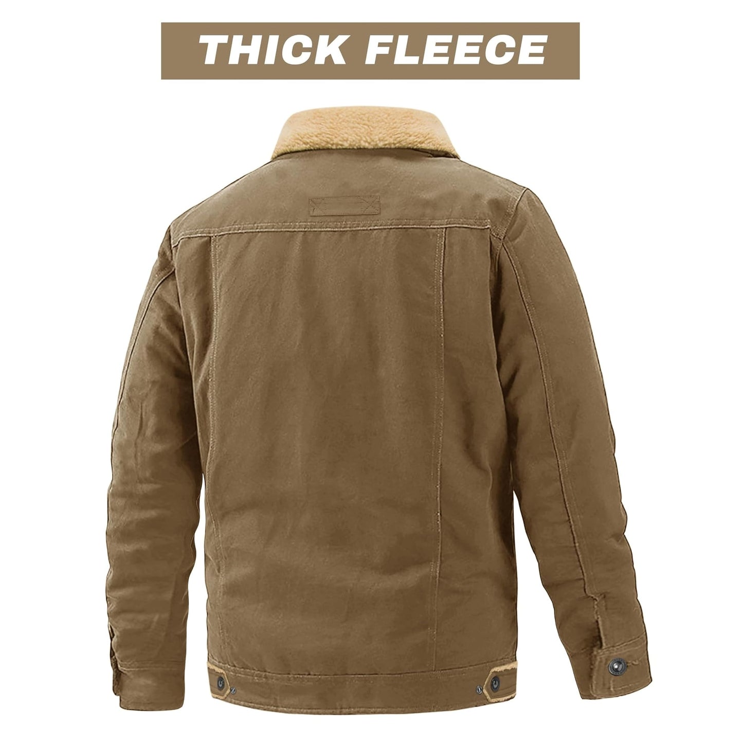 Men's Winter Jacket Thick Thermal Cotton Warm Fleece Lined Coat