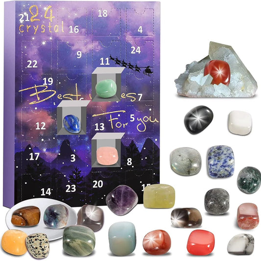 2025 Christmas Advent Calendar 24 Days Natural Stone Gift Box