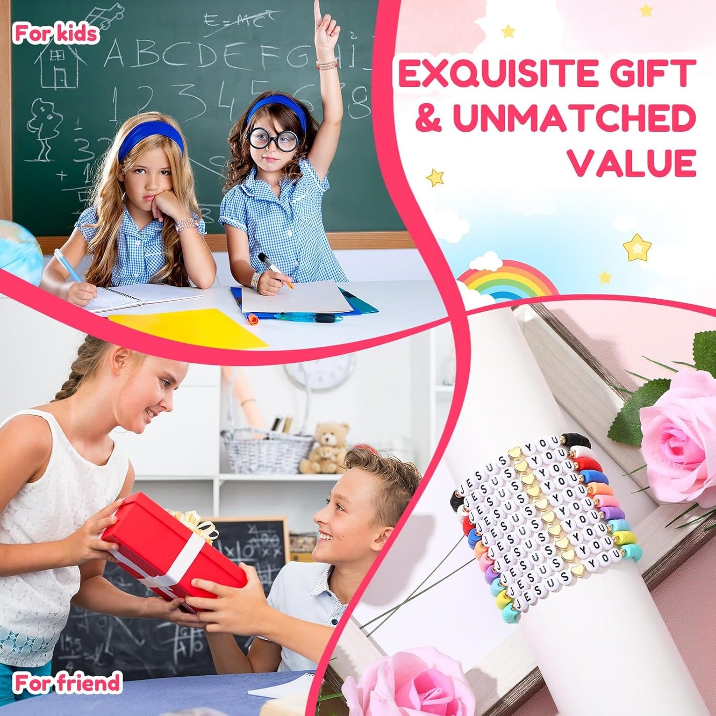 20 Pcs Jesus Loves You Bracelets