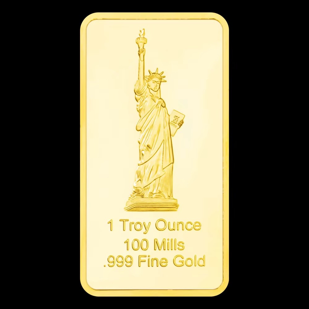 USA Eagle Statue of Liberty 1 ounce Gold Bar