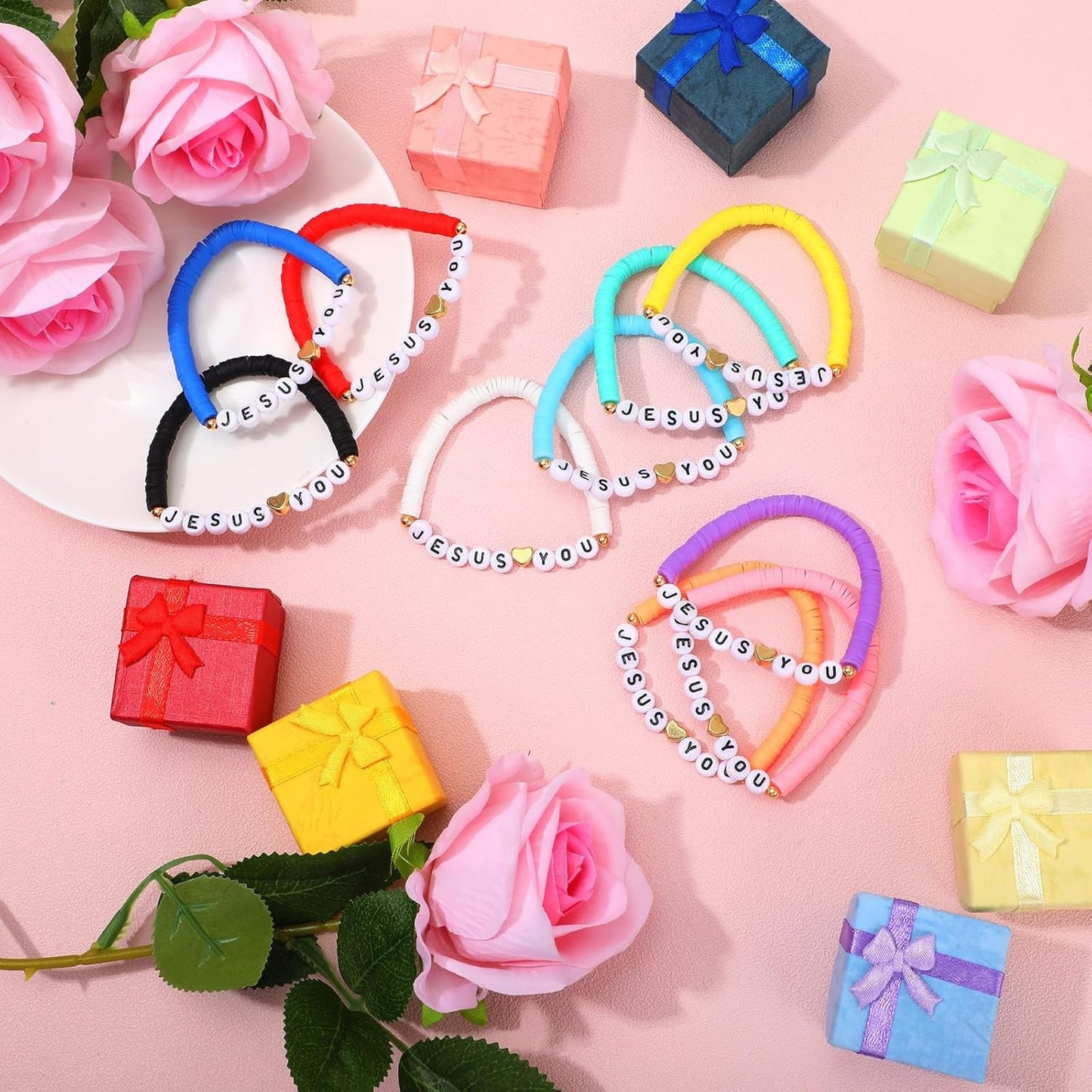 20 Pcs Jesus Loves You Bracelets