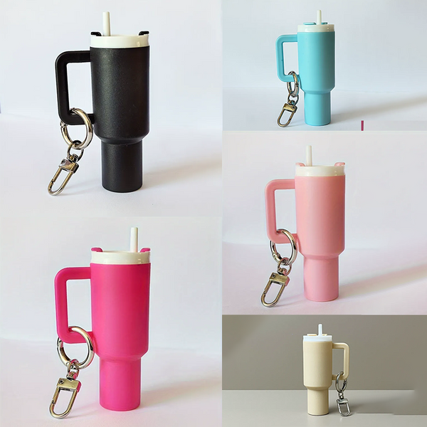 Mini Plastic Container Bottle Keychain