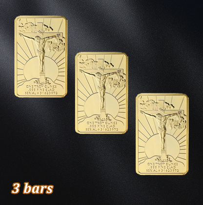 1 Troy Ounce Religious Themed Gold Clad Bar
