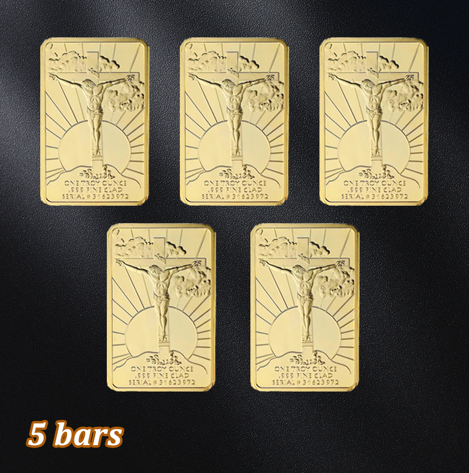 1 Troy Ounce Religious Themed Gold Clad Bar