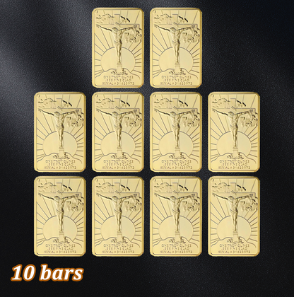 1 Troy Ounce Religious Themed Gold Clad Bar