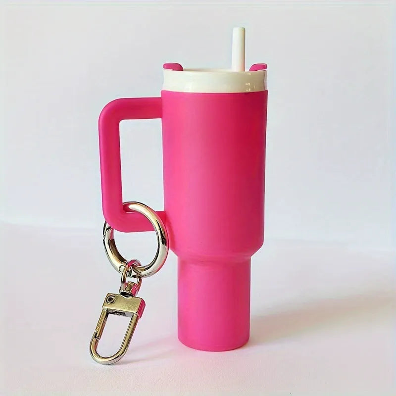 Mini Plastic Container Bottle Keychain