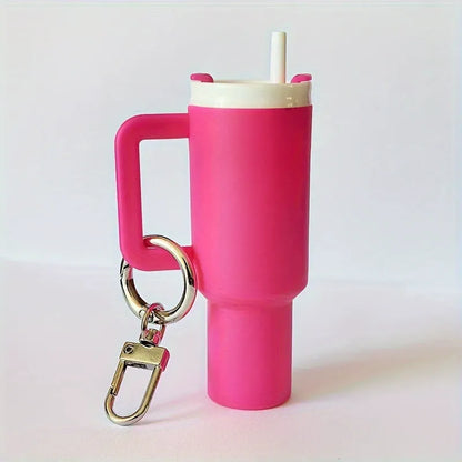 Mini Plastic Container Bottle Keychain