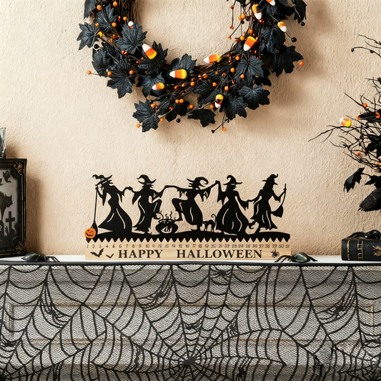 Halloween Witch Countdown Table Centerpiece