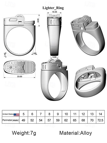 Fashionable And Creative Lighter Ring