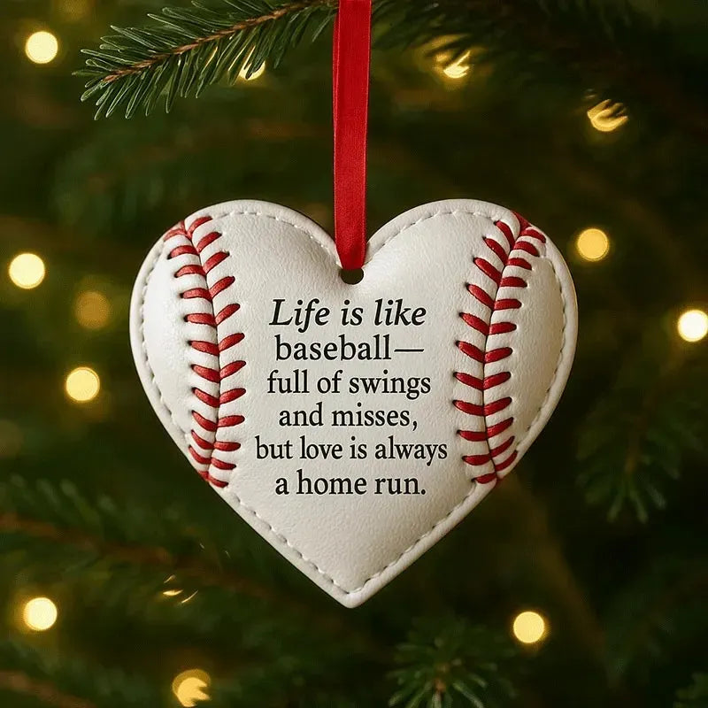 Heart-Shaped Sports Ornaments