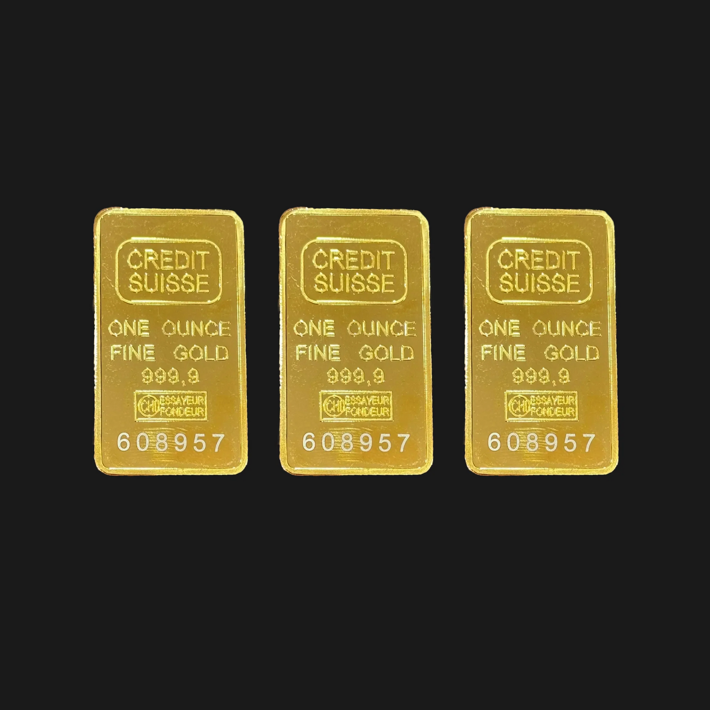 Credit Suisse Gold Bar - Unique serial number