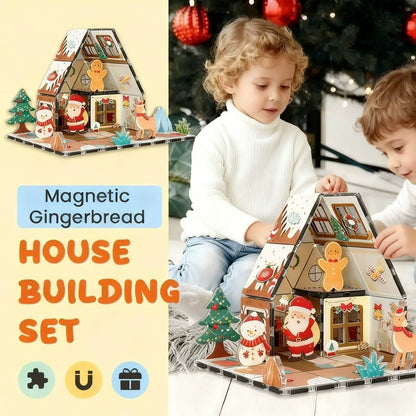 Magnetic Gingerbread House Building Set