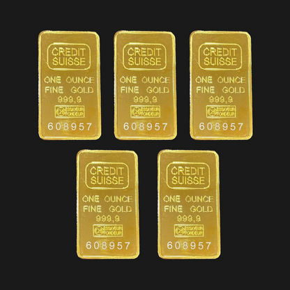Credit Suisse Gold Bar - Unique serial number