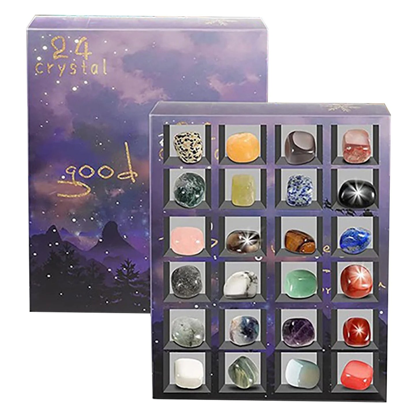 2025 Christmas Advent Calendar 24 Days Natural Stone Gift Box