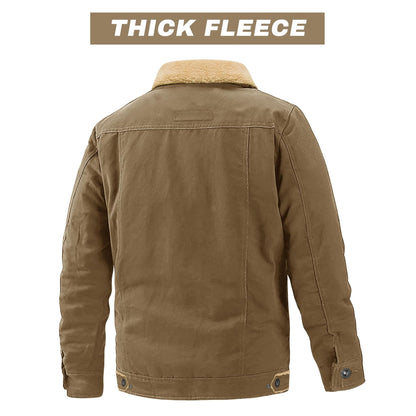 Men's Winter Jacket Thick Thermal Cotton Warm Fleece Lined Coat