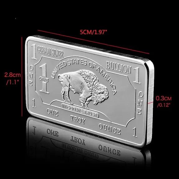 Germany Buffalo Silver Bar (1 Troy Ounce)