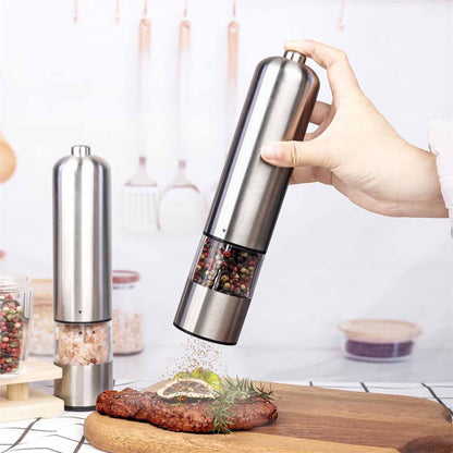 Stainless Electric Salt and Pepper Grinder Type C Rechargeable