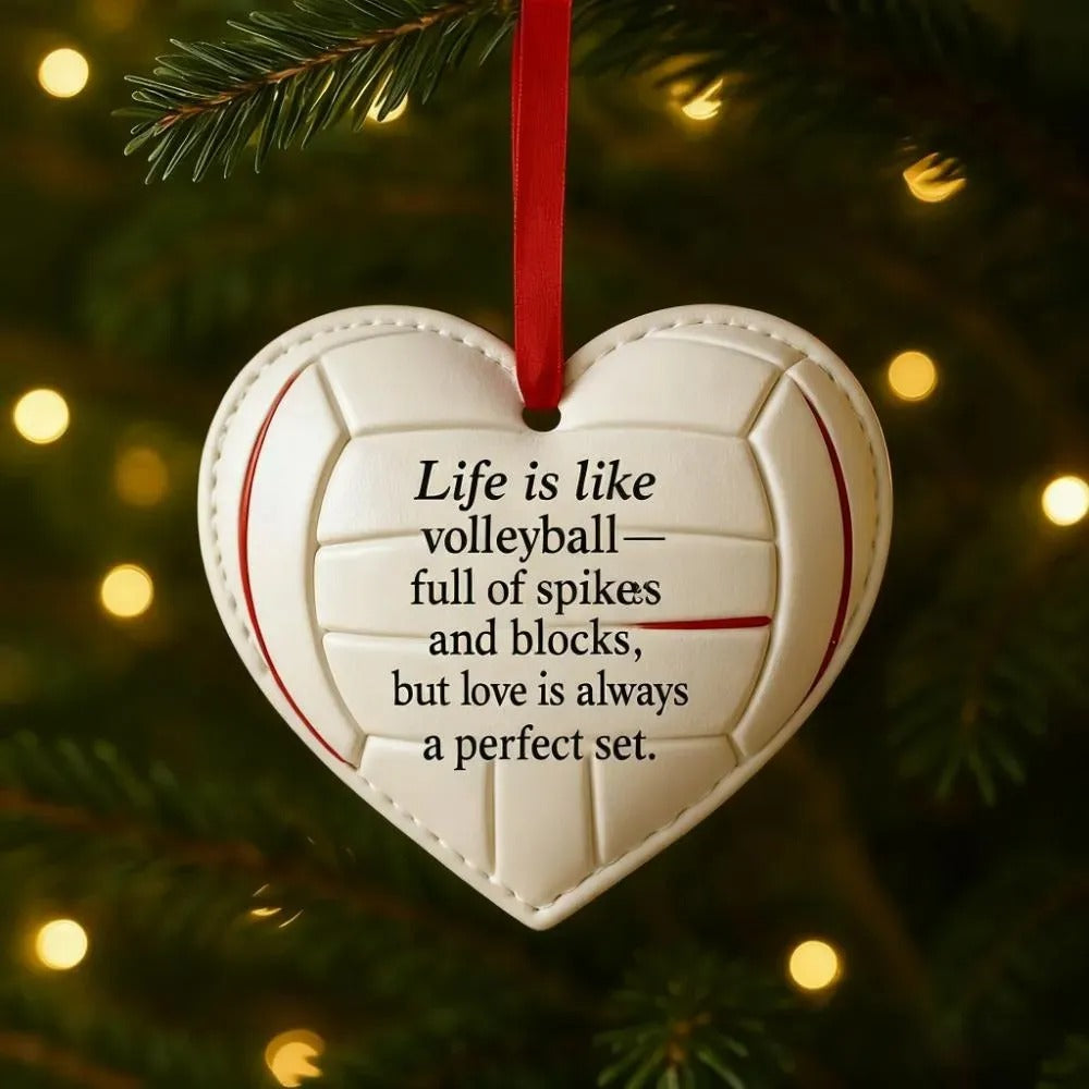 Heart-Shaped Sports Ornaments