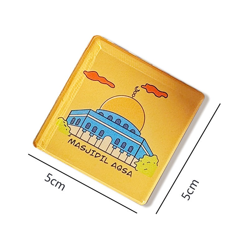 3PCS Mosque Fridge magnets