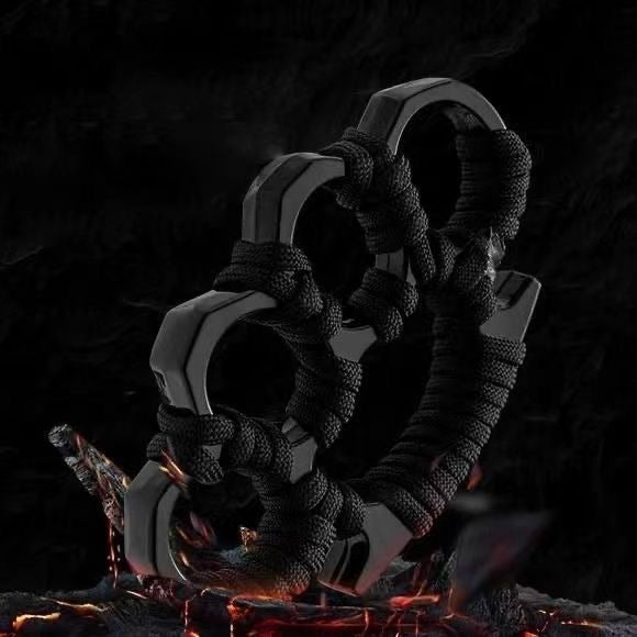 Four-finger Black Brass Knuckles