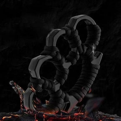 Four-finger Black Brass Knuckles