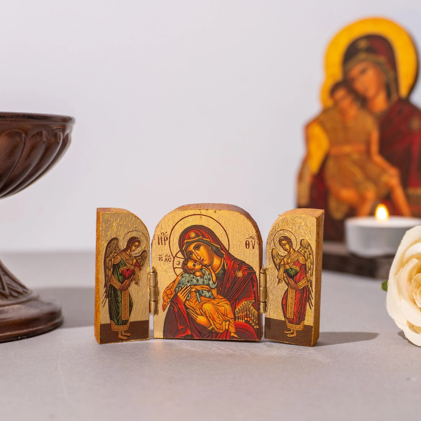 Holyart Triptych Mini Mary with Child