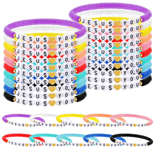 20 Pcs Jesus Loves You Bracelets