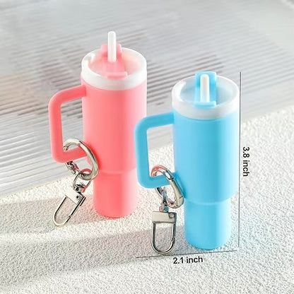 Mini Plastic Container Bottle Keychain