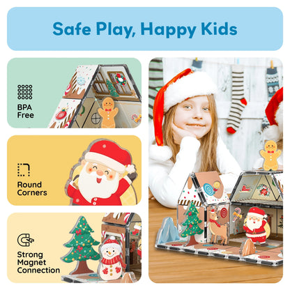 Magnetic Gingerbread House Building Set