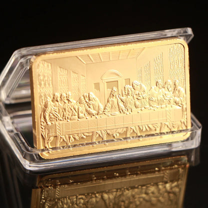 1 Troy Ounce Religious Themed Gold Clad Bar