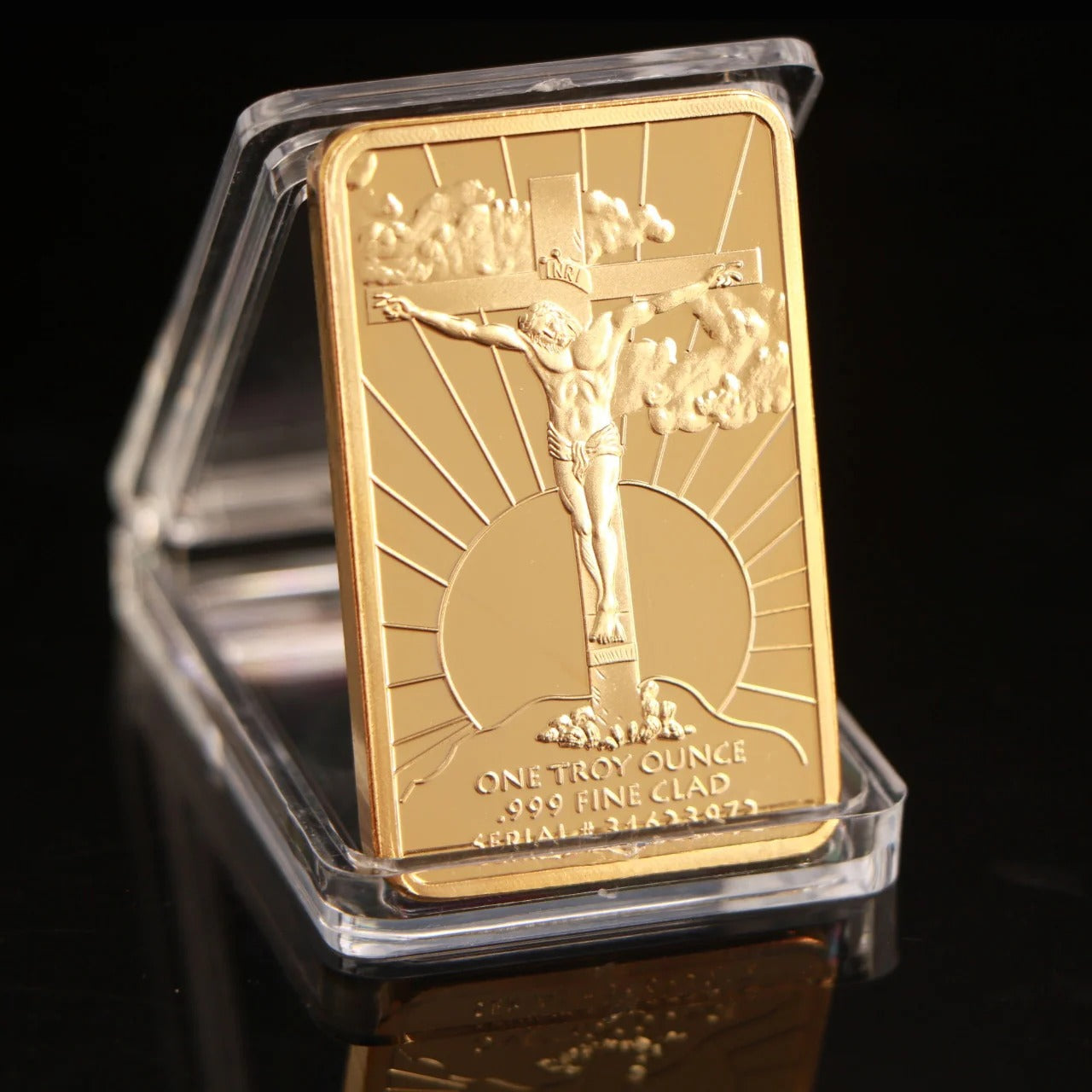 1 Troy Ounce Religious Themed Gold Clad Bar