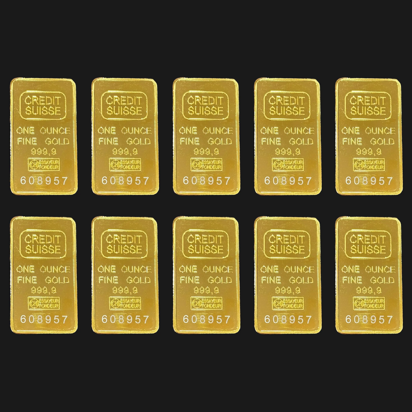 Credit Suisse Gold Bar - Unique serial number