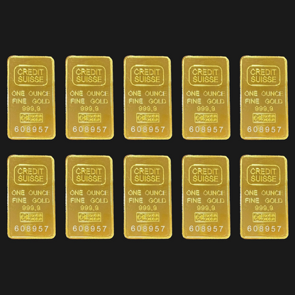 Credit Suisse Gold Bar - Unique serial number